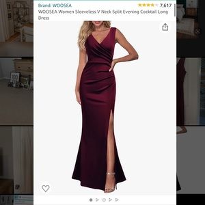 XL burgundy maxi gown